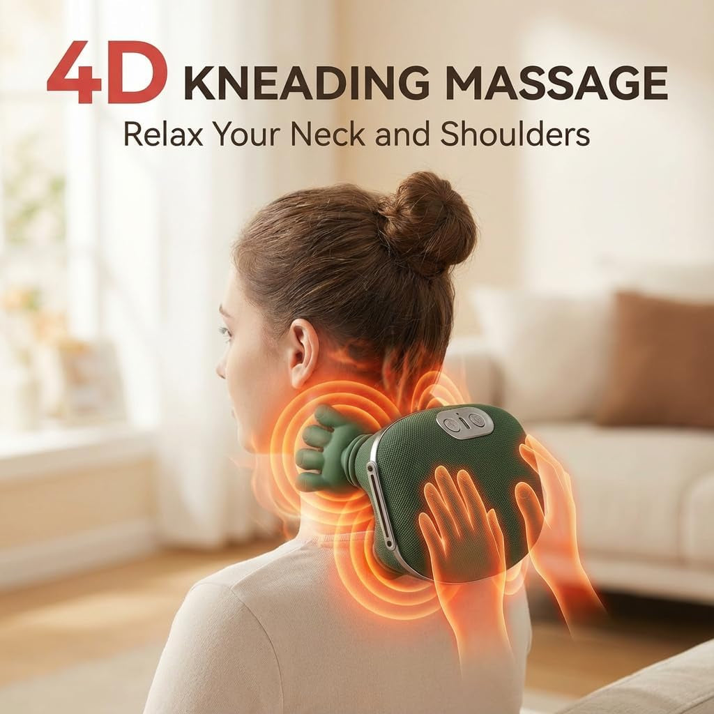 TheraNeck™ Pro - 4D Deep-Tissue Heated Shoulder & Neck Massager