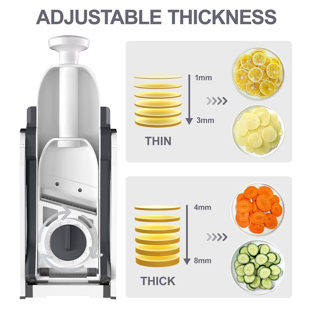 Slicely™ - 6-in-1 Safe Vertical Mandoline & Veggie Slicer (Gray)