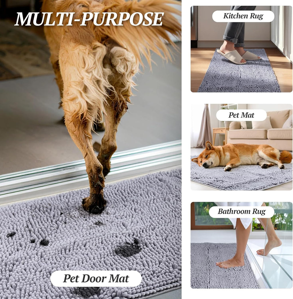 AbsorpMax™ - Heavy-Duty Muddy Paw Dog Door Mat