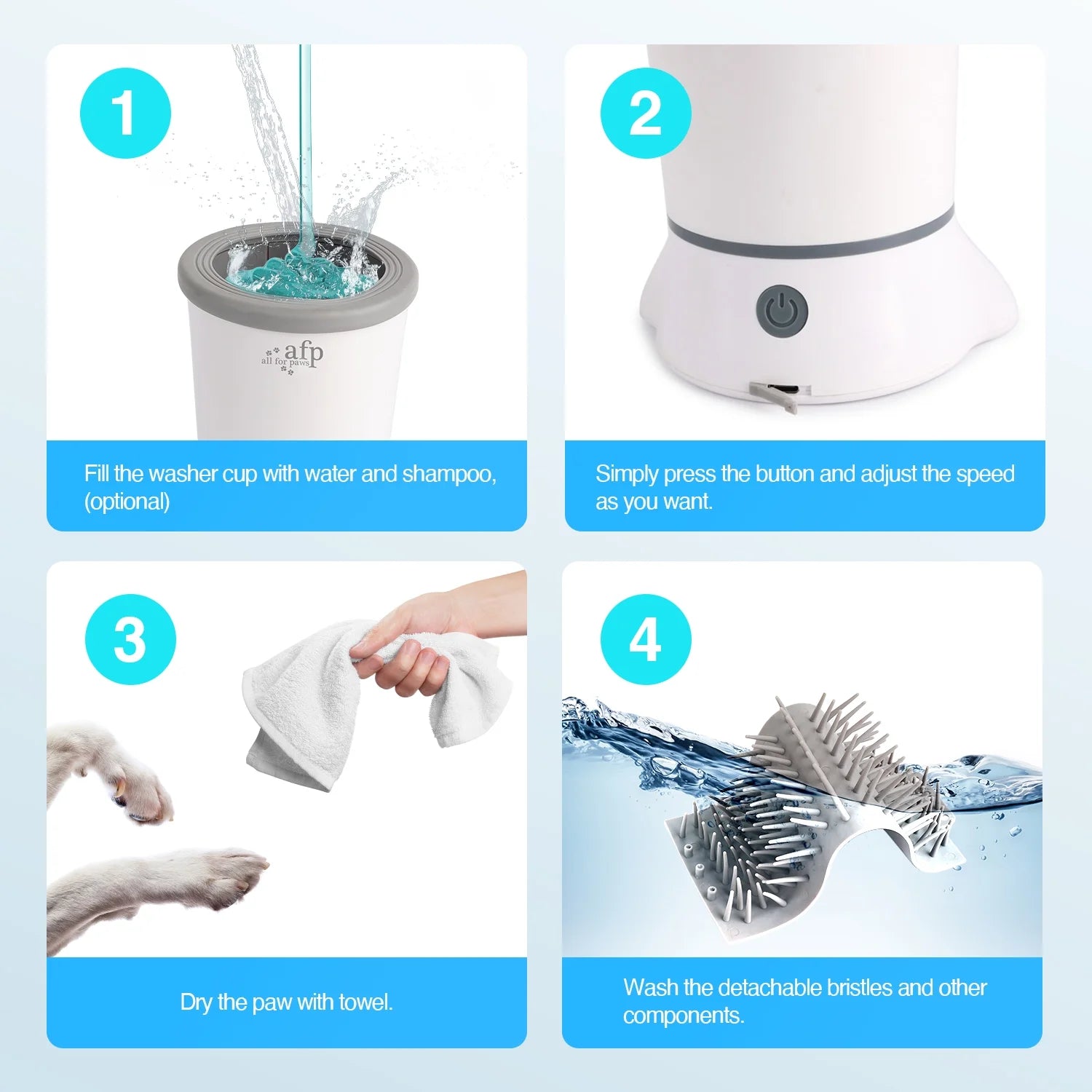 PawSonic™ - Automatic Rechargeable Dog Paw Cleaner