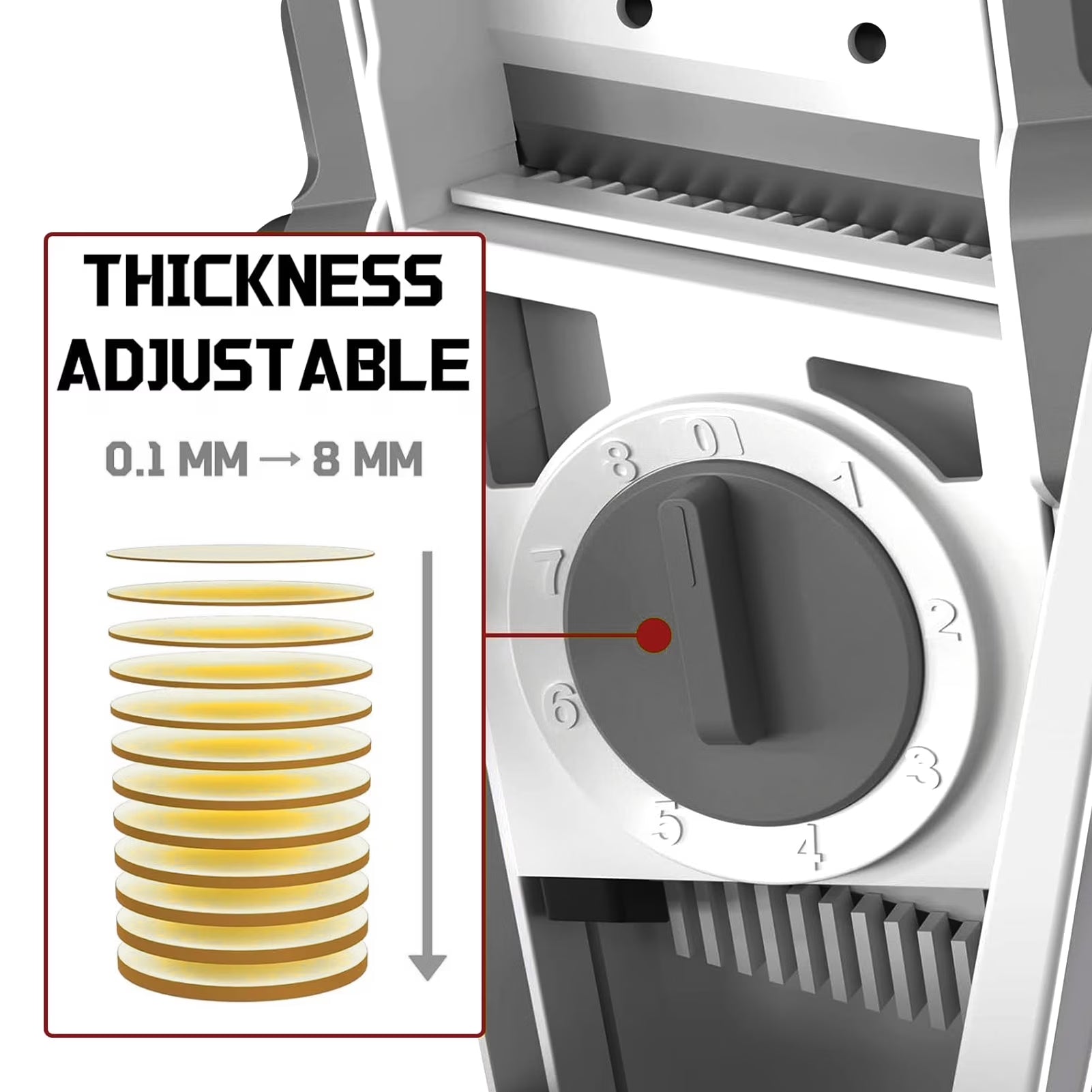 Slicely™ - 6-in-1 Safe Vertical Mandoline & Veggie Slicer (Gray)