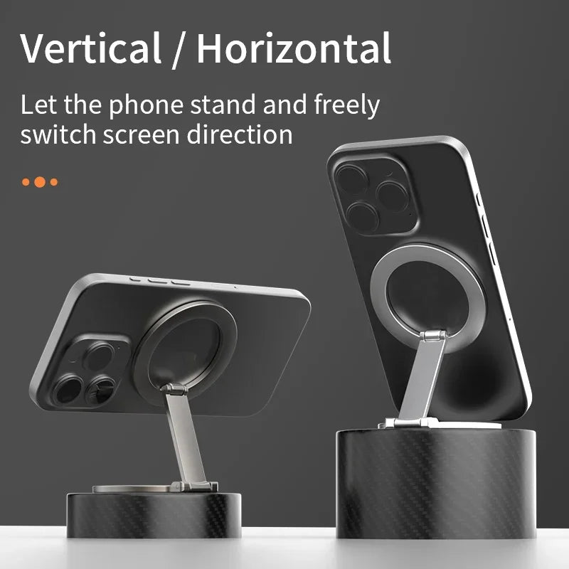 Foldable Double Sided Magnetic Phone Holder for Magsafe Gym Treadmill  Folding Car Holder Magnetic Smartphone Stand
