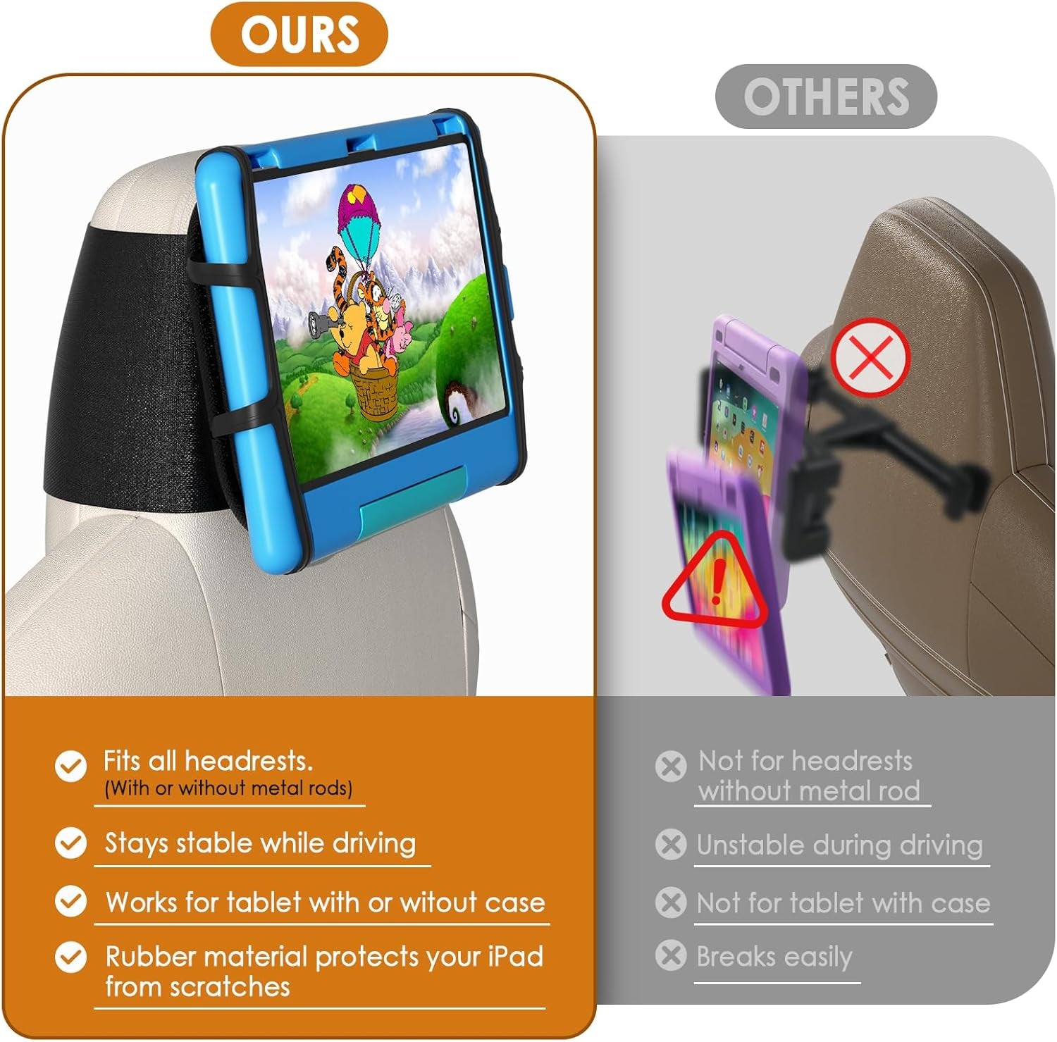 Headrest Pro - Universal Car Tablet & Switch Mount (2-Pack)