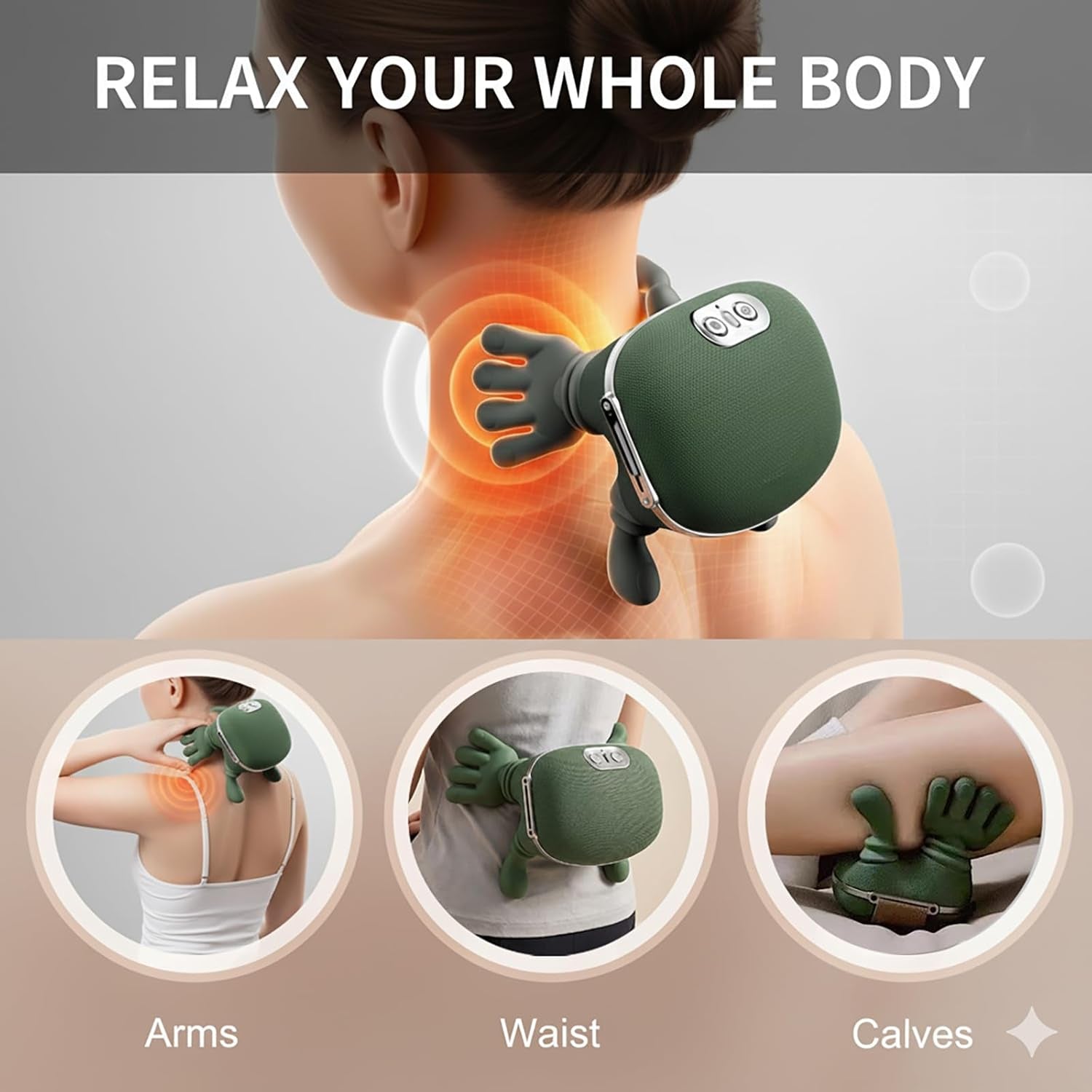 TheraNeck™ Pro - 4D Deep-Tissue Heated Shoulder & Neck Massager
