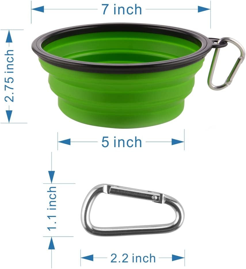 NomadBowl™ - Portable Collapsible Travel Pet Bowls (2-Pack)